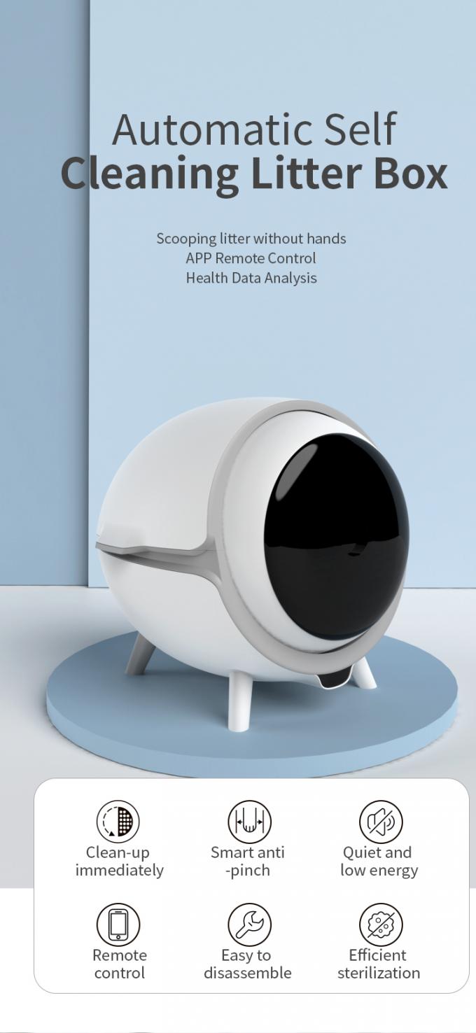 cestino per i rifiuti automatico astuto dell'animale domestico di potere stimato 6W con capacità elevata 75L 0
