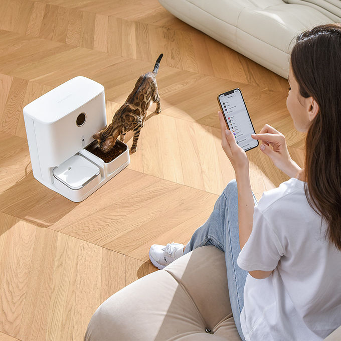 erogatore automatico dell'alimento 240V con il cane Cat Feeder di controllo del App 2