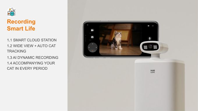 Macchina fotografica astuta dello zoom dell'alimentatore/4X Digital di Cat Robot With 2.5L dell'animale domestico del compagno 2